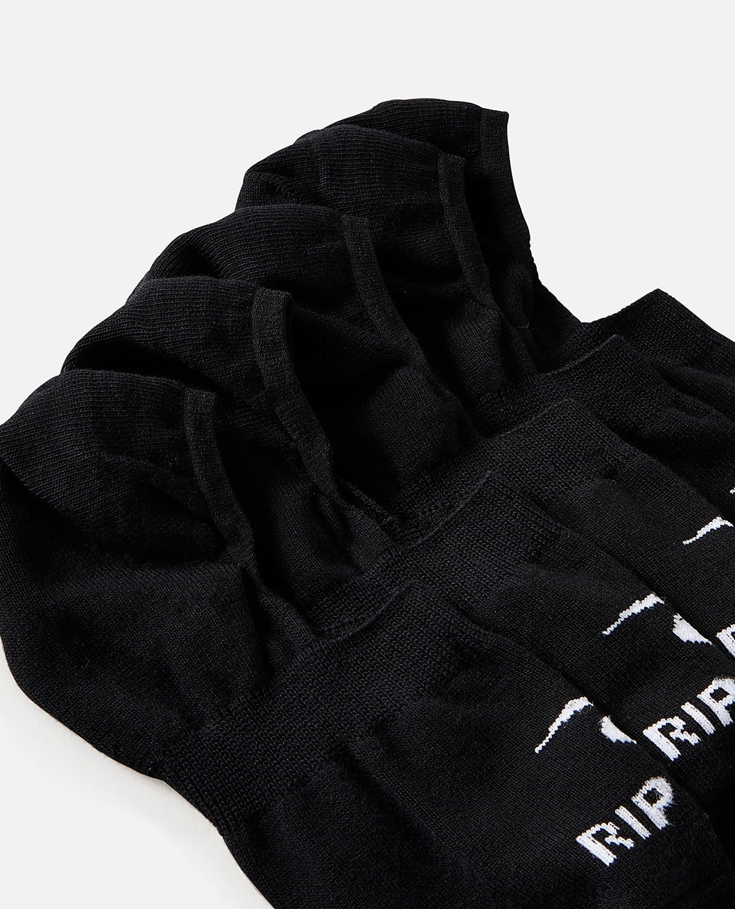 Rip Curl Invisible Sock 5 pack in black - detail