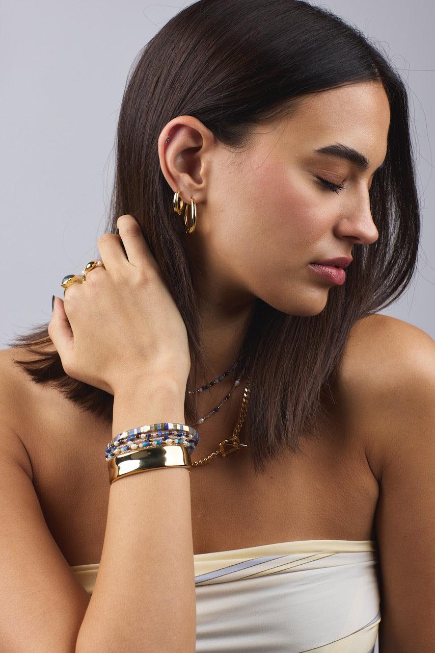 Kendall Medium Hoop - Gold