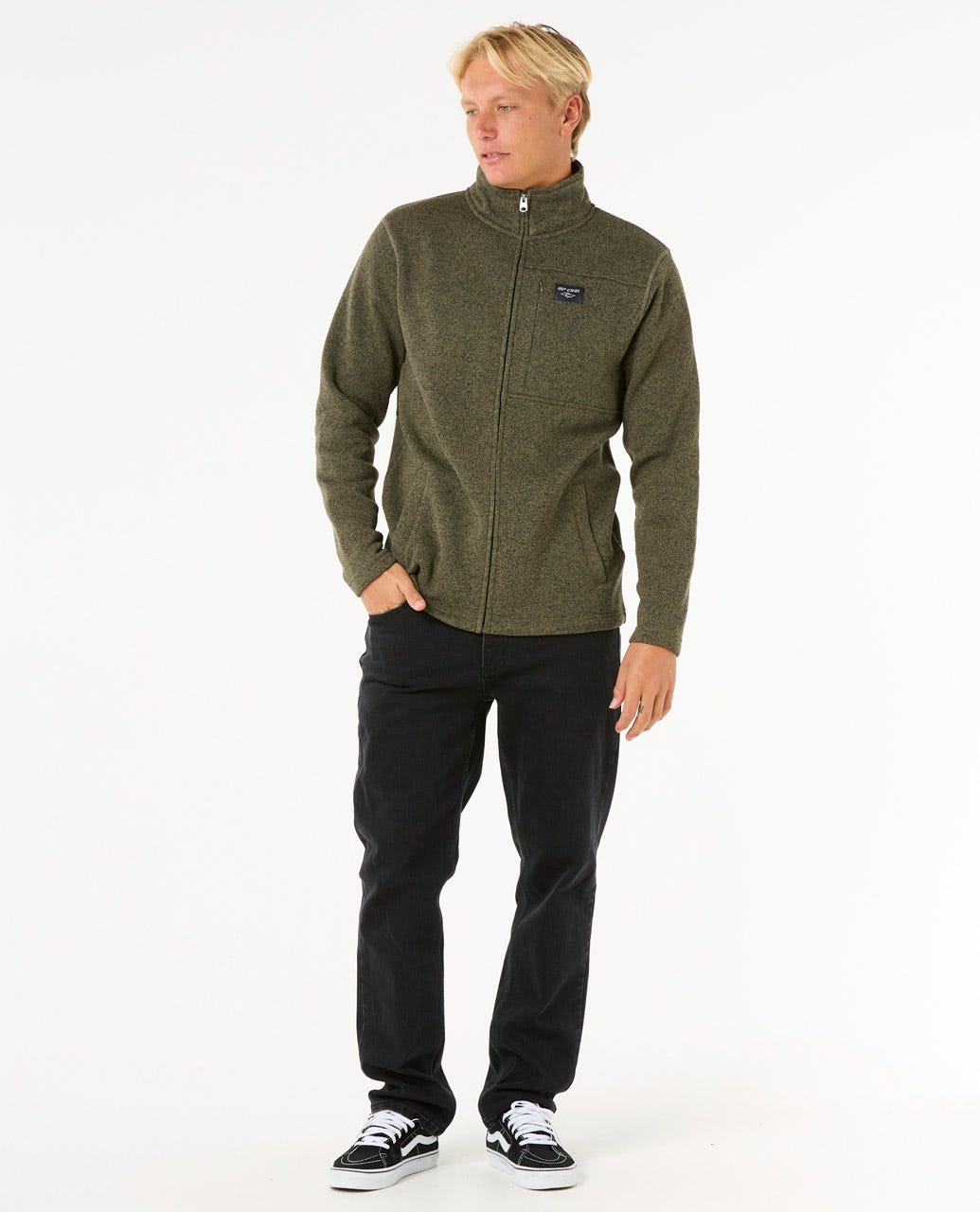 Crescent Zip Thru - Dark Olive