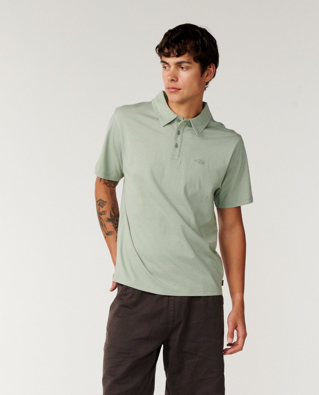 Rip Curl Classic Surf Easy As Polo in Sage