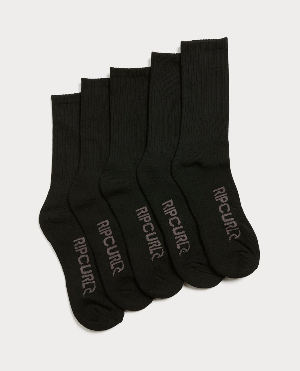 Rip Curl School Crew Sock 5 pack in black