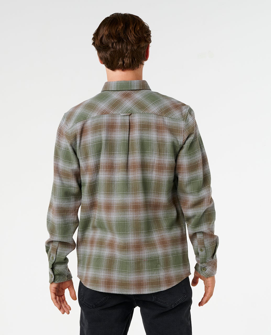 Rip Curl Count Flannel Shirt - Dark Olive (view 2)