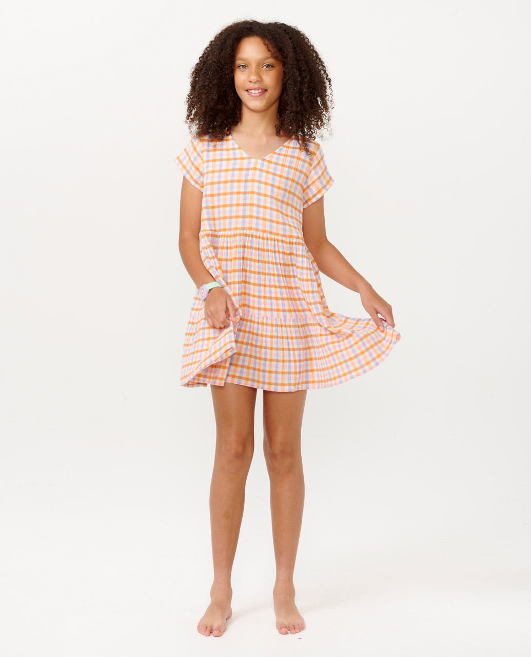 Rip Curl Sun Sol Gingham Woven Dress - Multico