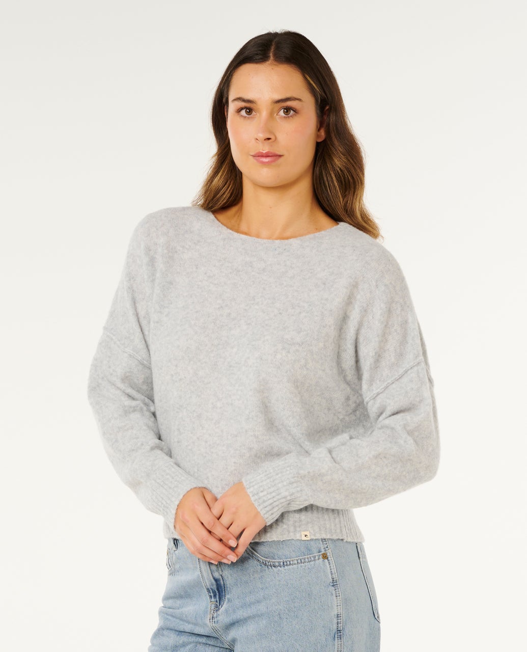 Rip Curl Emily Sweater - Light Grey Marle (view 2)