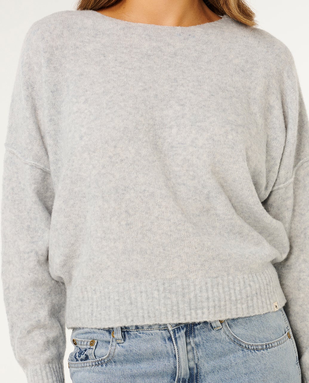 Rip Curl Emily Sweater - Light Grey Marle (view 5)