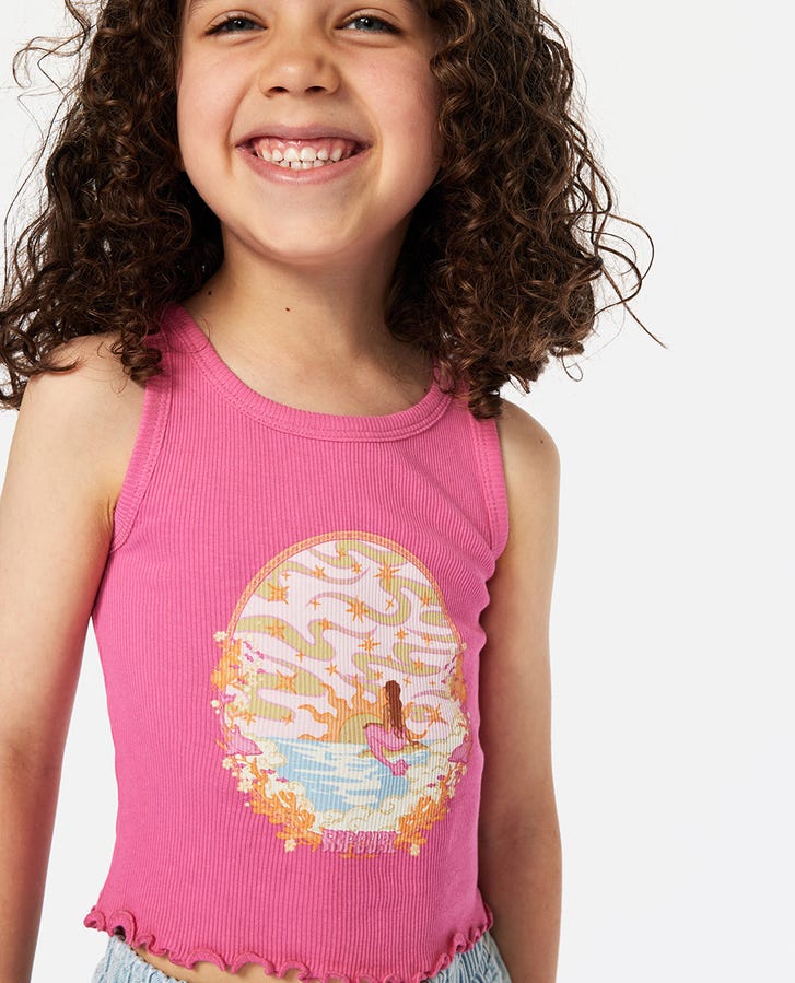 Rip Curl Sunkissed Dreams Tank - Girl - Hot Pink (view 2)