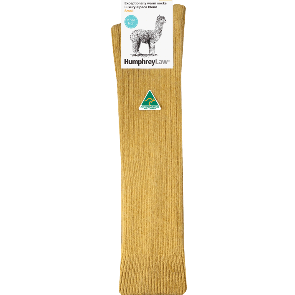 Humphrey Law Alpaca Wool Blend Knee High Sock Empire Yellow