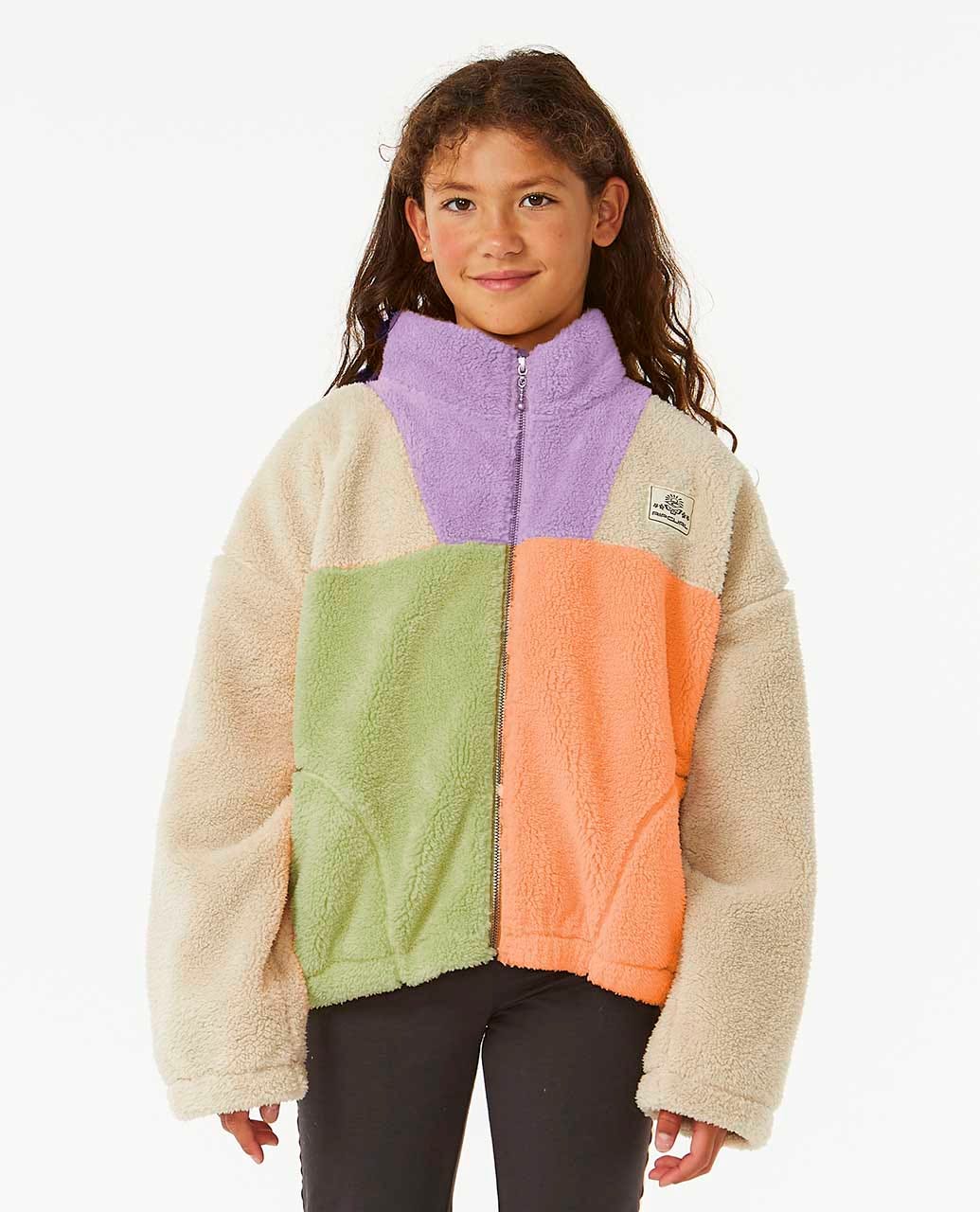 Block Party Polar Fleece - Girls - Lilac