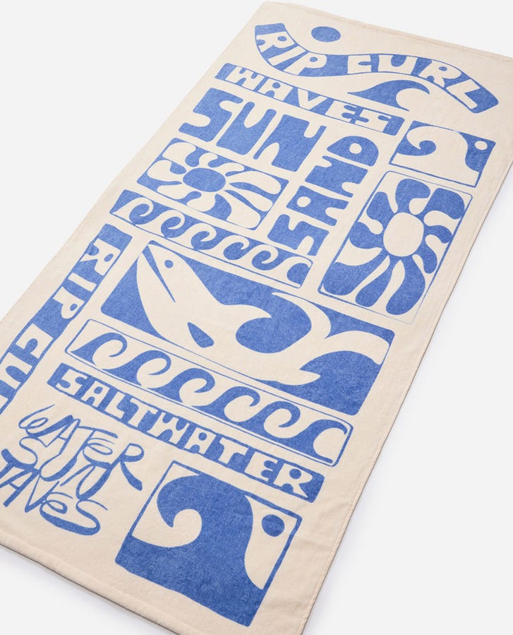 Rip Curl Graphic Standard Towel - Blue (view 2)