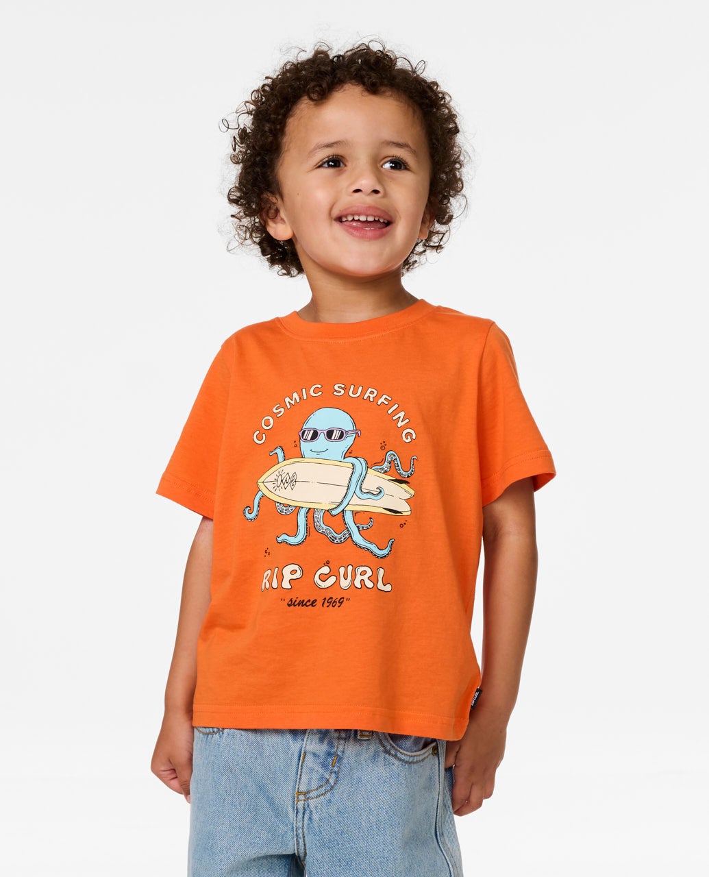Rip Curl Cosmic Surfing Tee - Mandarin Orange