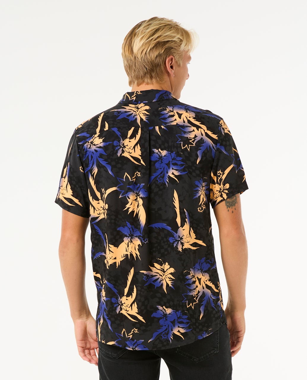 Rip Curl Fun Times Short Sleeve Shirt Black - fabric detail