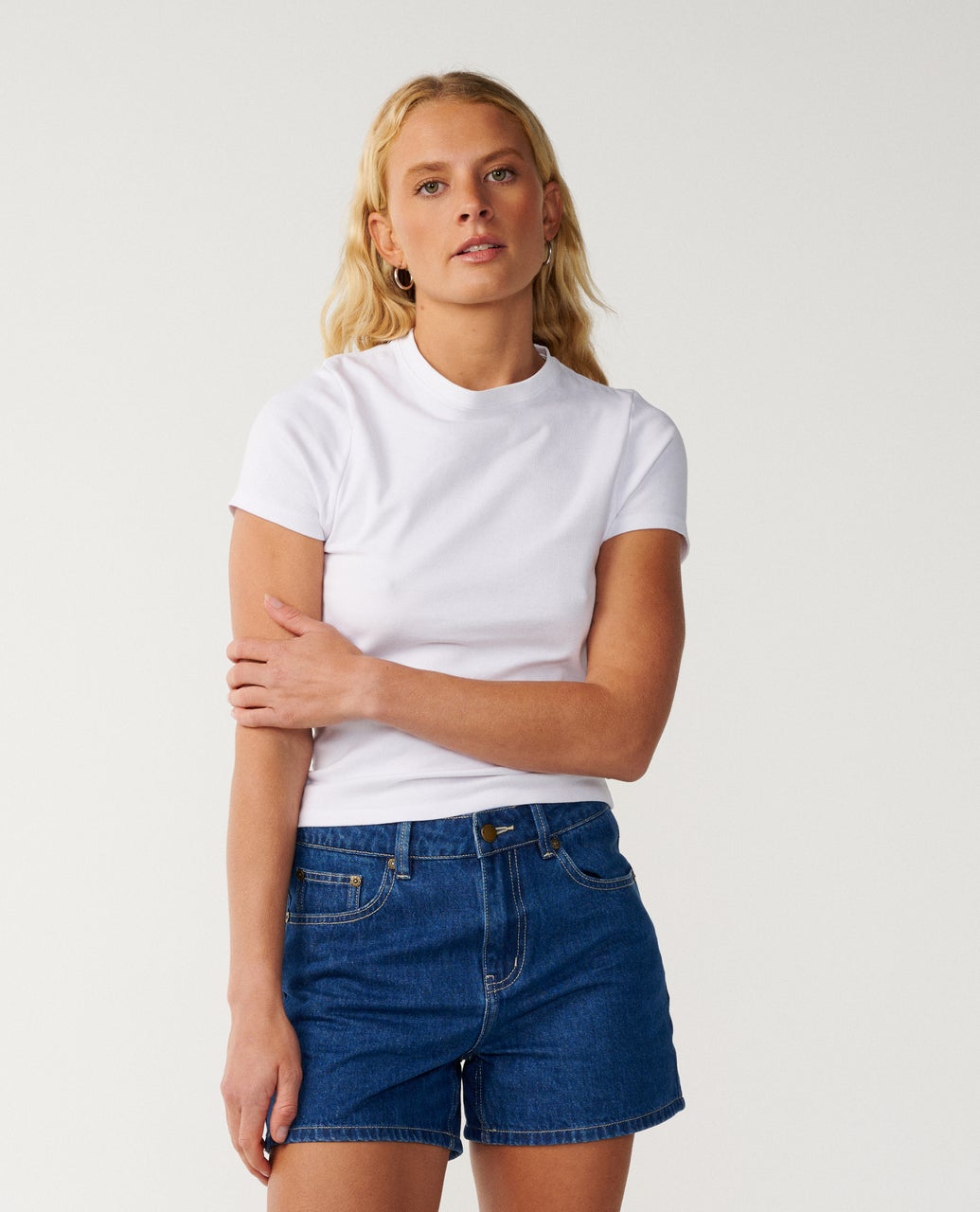 Rip Curl Tabby Denim Short in Mid Blue