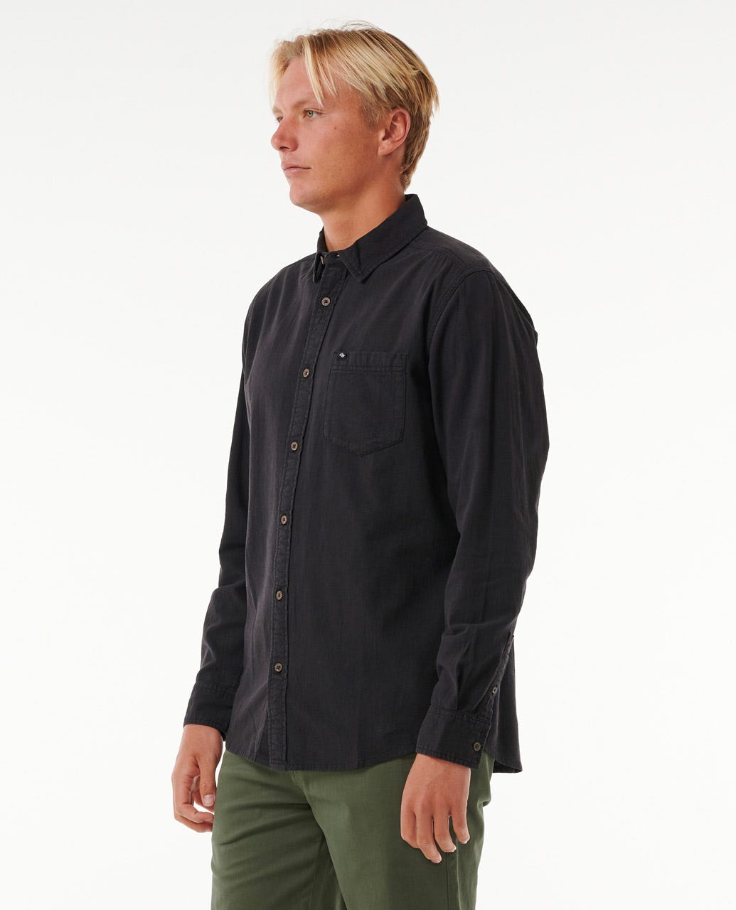 Rip Curl Classic Surf LS Washed Shirt - Black (view 2)