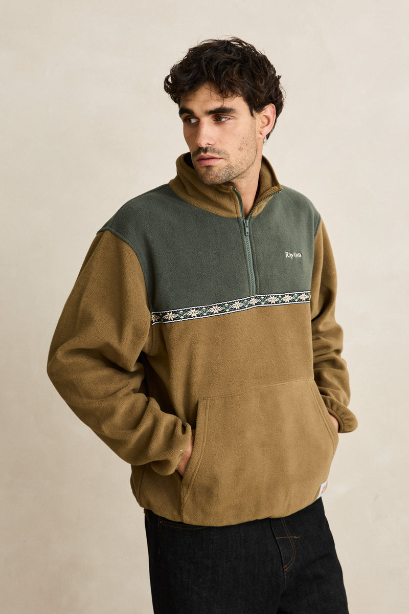 Rhythm Alder Half Zip Pullover - Forest (view 2)