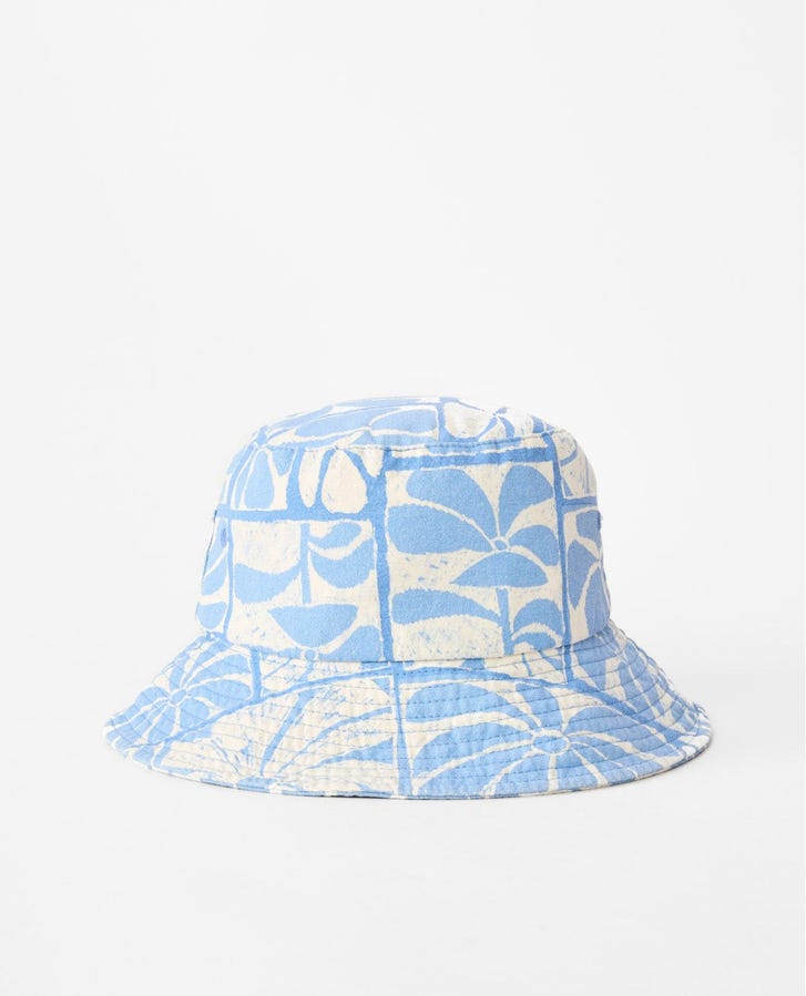 Mixed UPF Bucket Hat - Blue / Natural