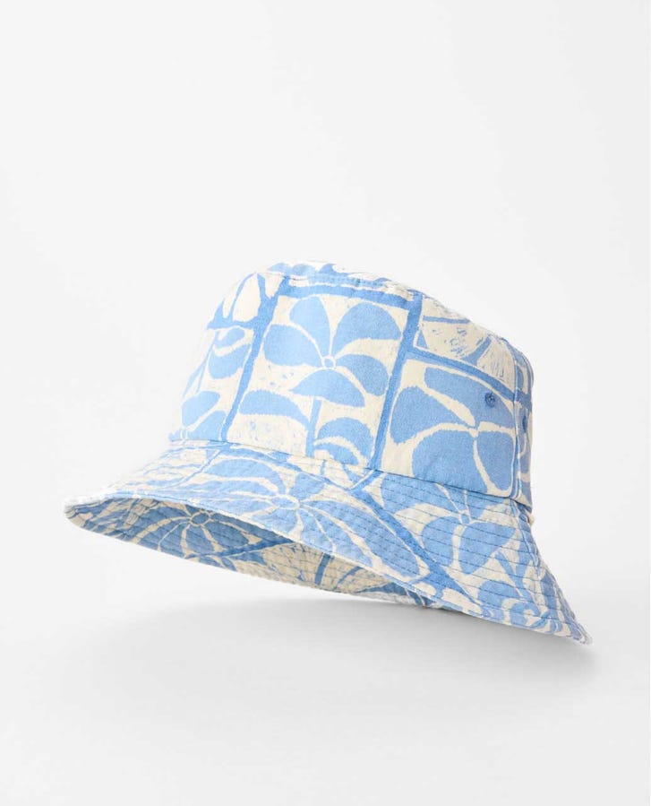 Mixed UPF Bucket Hat - Blue / Natural