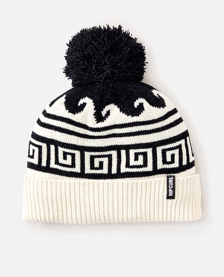 Soleil Regular Pom Pom Beanie - Black / Off White