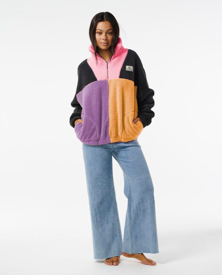 Block Party Polar Fleece - Charcoal