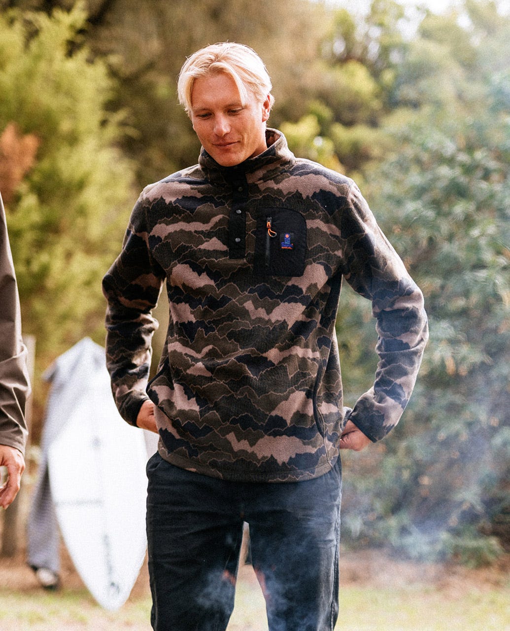 Rip Curl Search Polar Fleece Crew - Camo