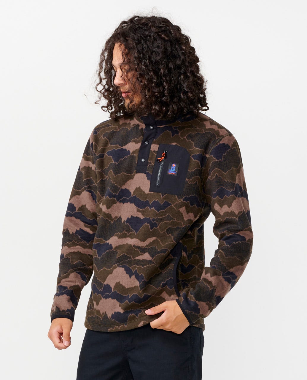Rip Curl Search Polar Fleece Crew - Camo (view 2)