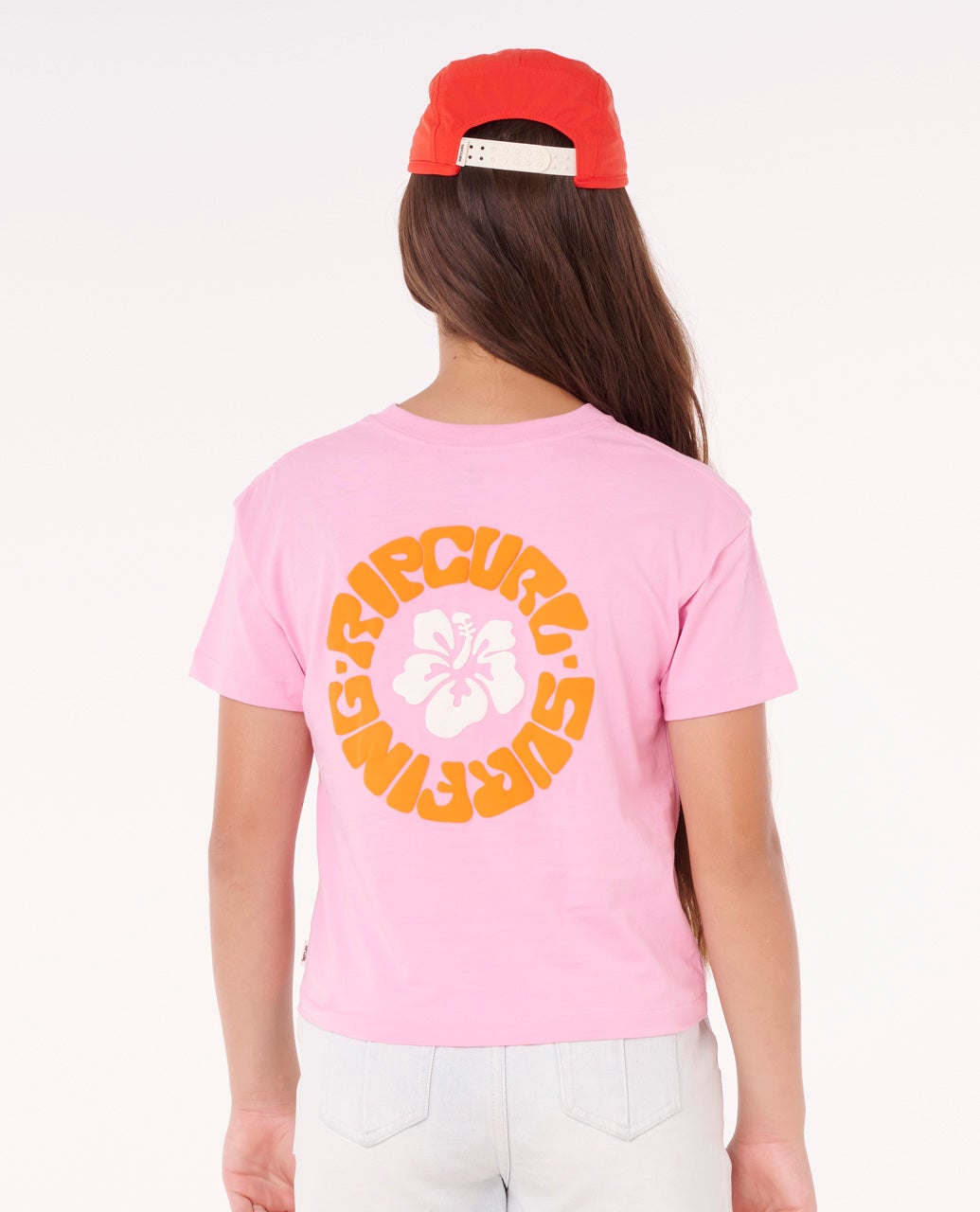 Rip Curl Surf Puff Baby crop - Girl - Bright Pink (view 3)