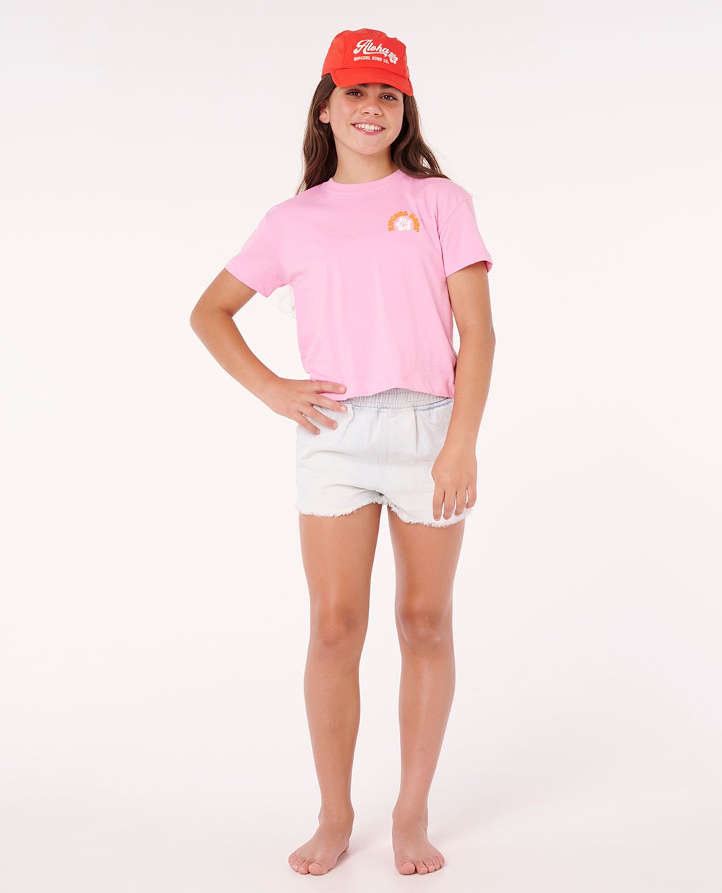 Rip Curl Surf Puff Baby crop - Girl - Bright Pink (view 4)