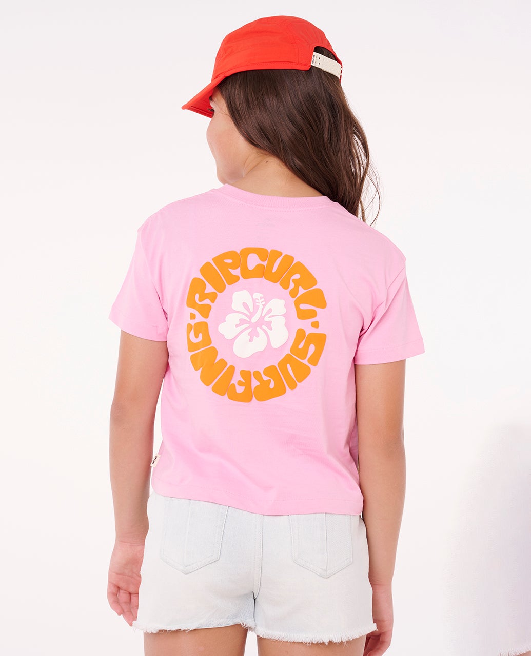 Rip Curl Surf Puff Baby crop - Girl - Bright Pink (view 5)