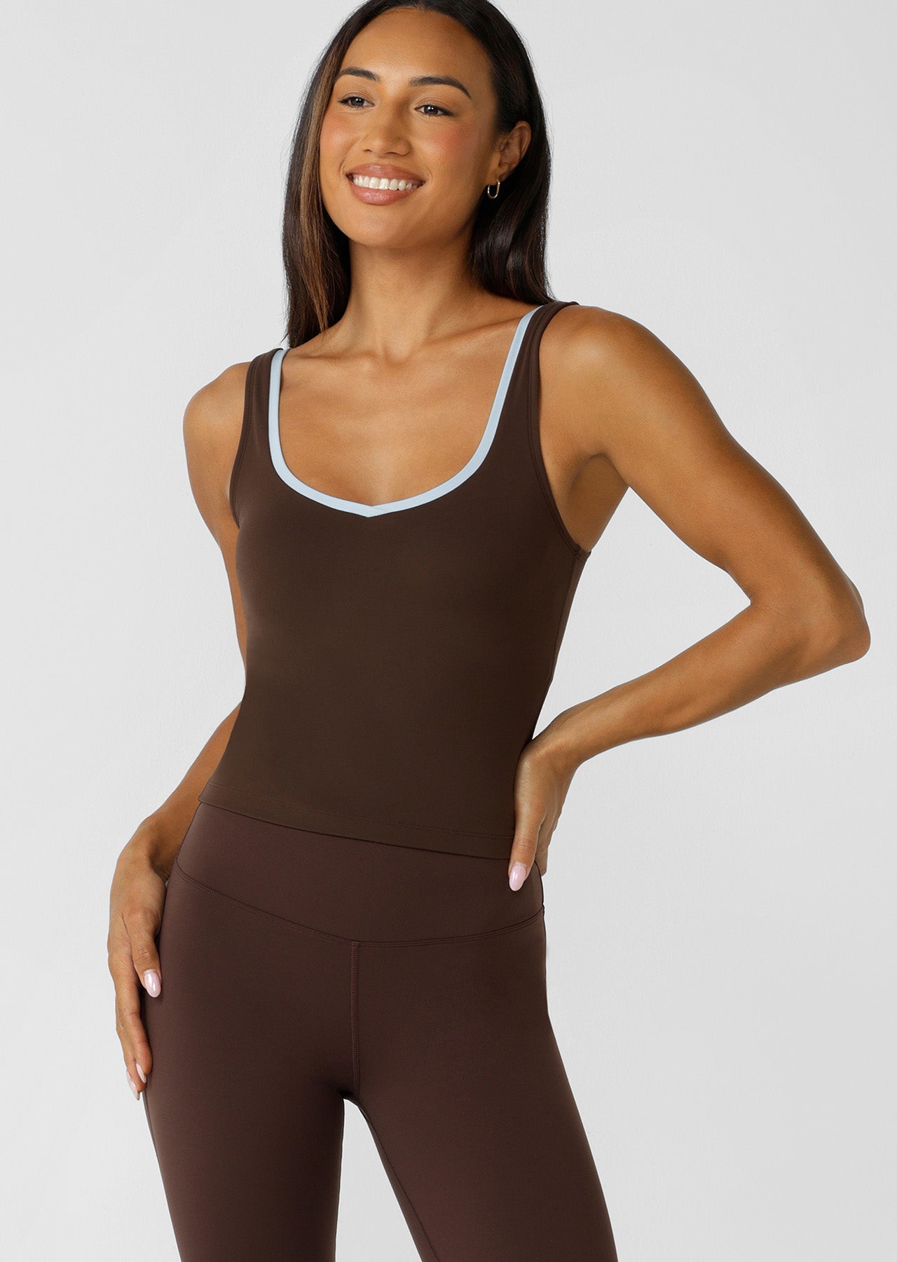Sleek Bra Tank Combo - Espresso