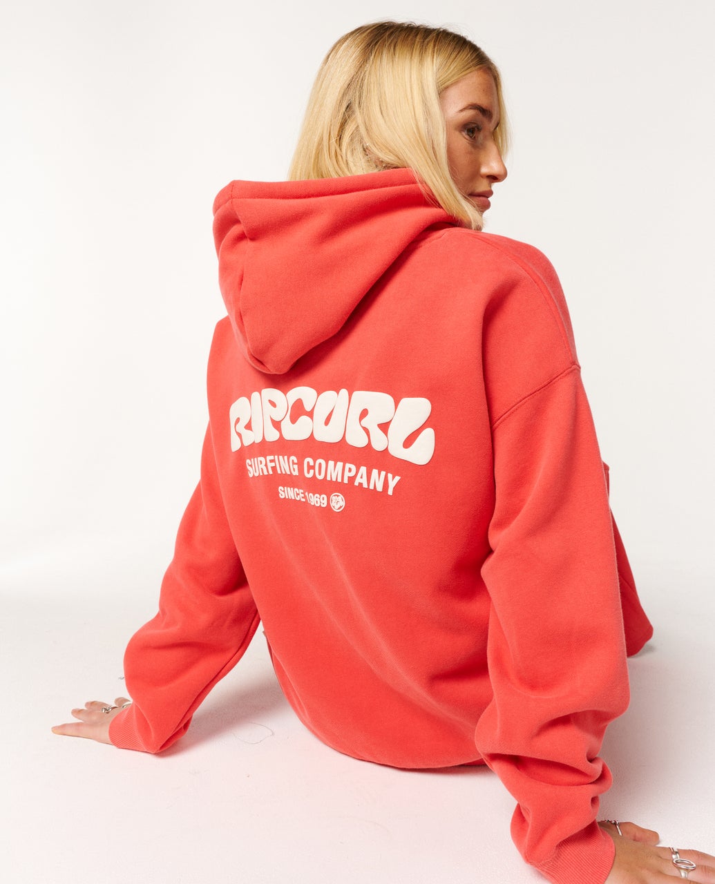 Rip Curl Surf puff Heritage Hood - Deep Red