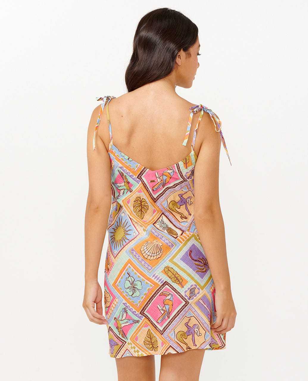 Beach Party Mini Tie Dress - Multico