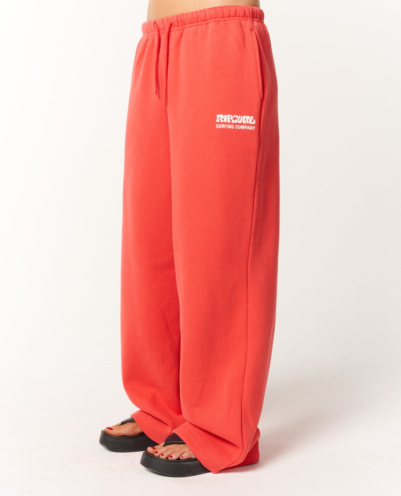 Rip Curl Surf Puff Wide Leg Trackpant - Deep Red (view 4)