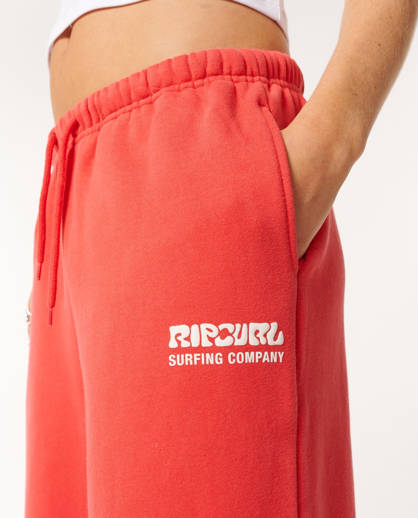 Rip Curl Surf Puff Wide Leg Trackpant - Deep Red (view 2)