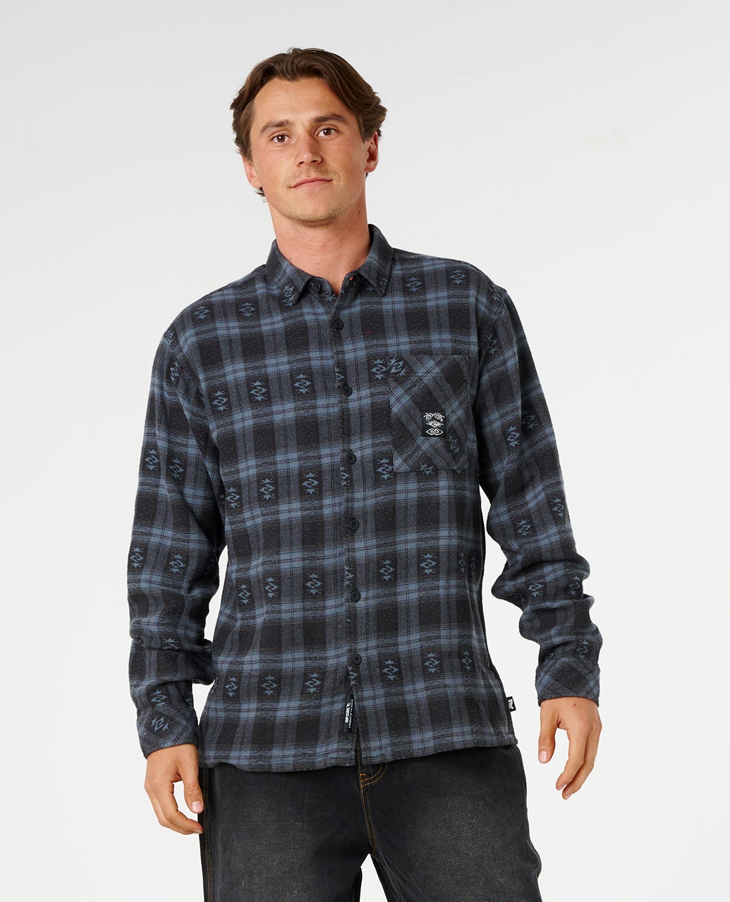 Rip Curl Liquid Trips Flannel - Washed Black