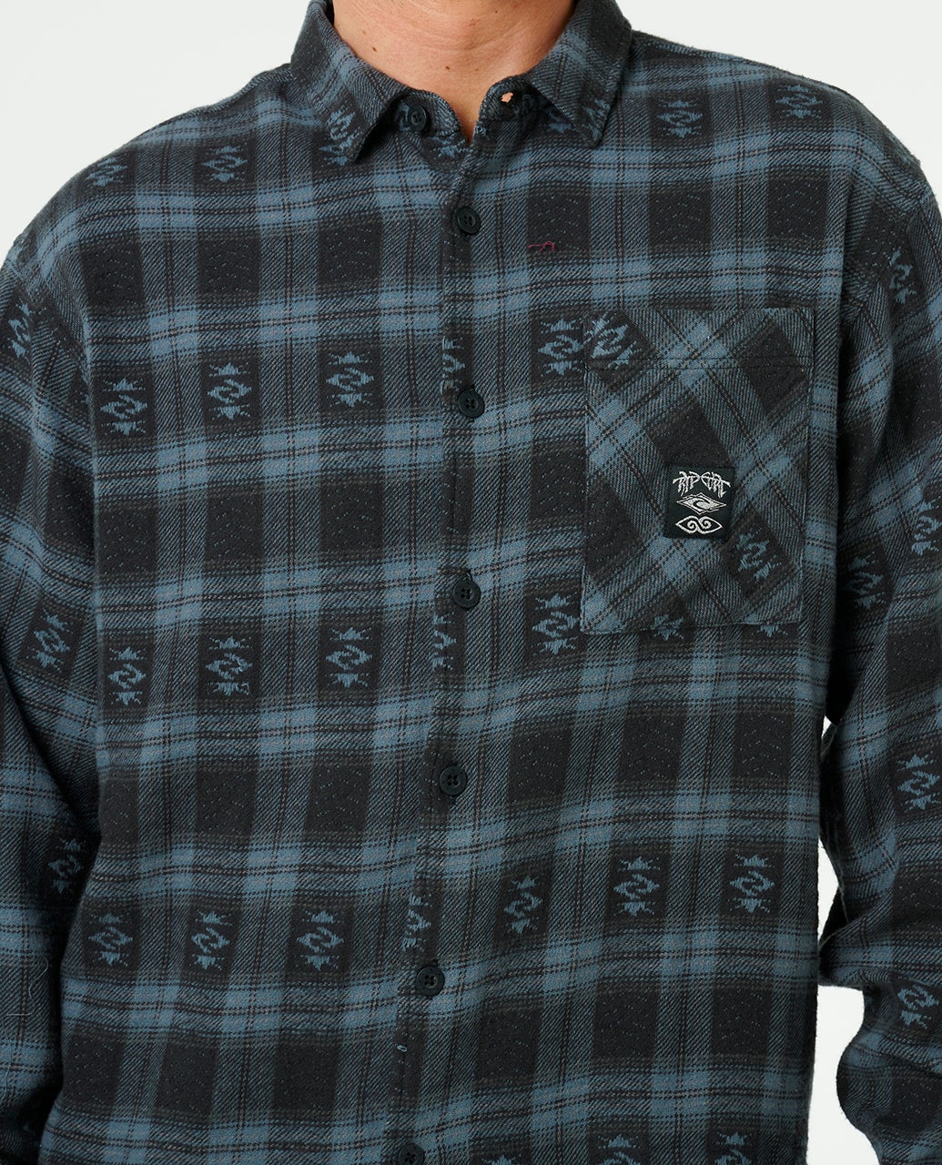 Rip Curl Liquid Trips Flannel - Washed Black (view 4)