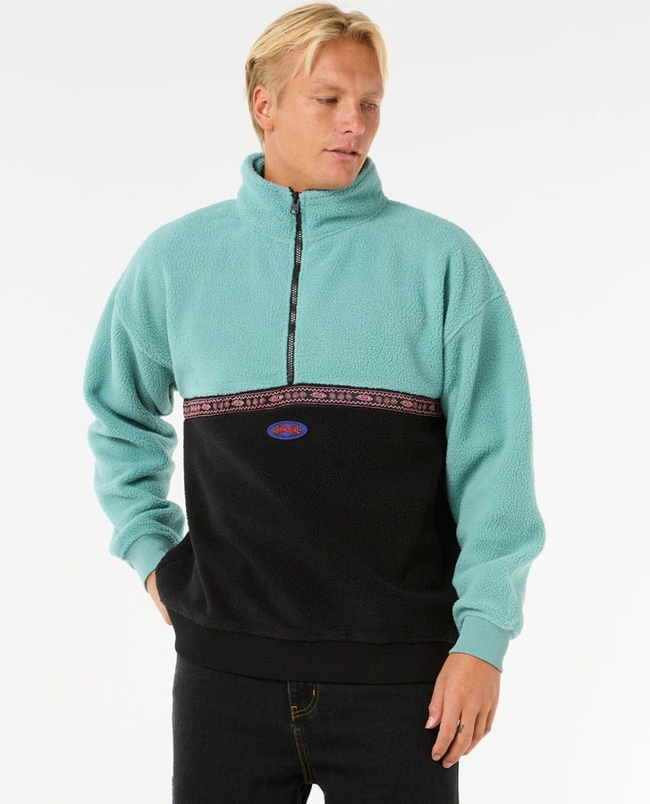 Raw Energy Quarter Zip Polar - Black