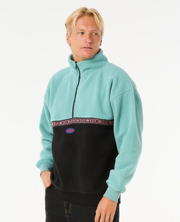 Raw Energy Quarter Zip Polar - Black