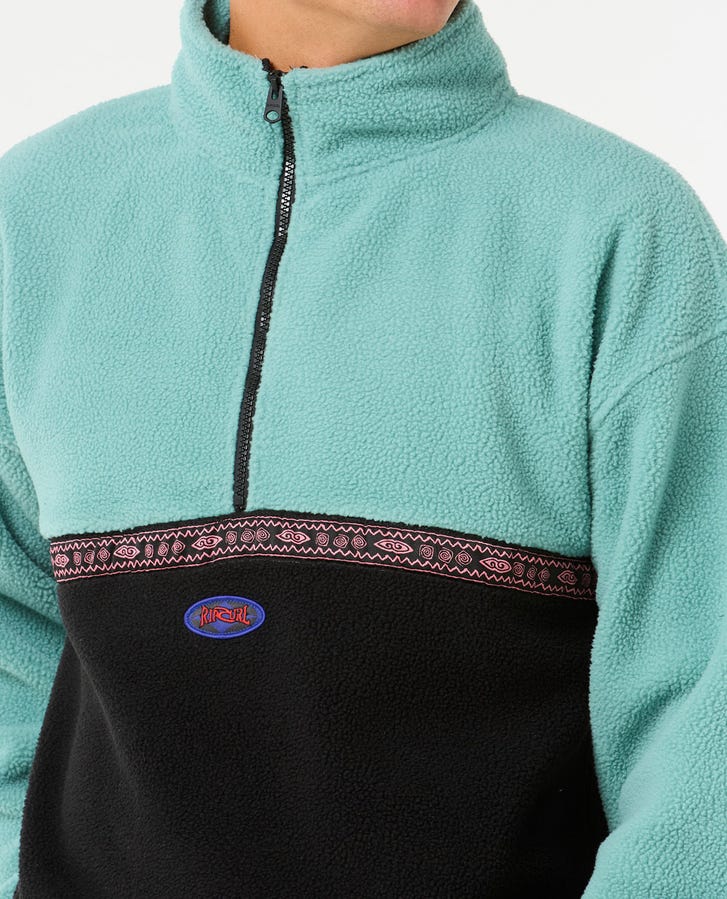Raw Energy Quarter Zip Polar - Black