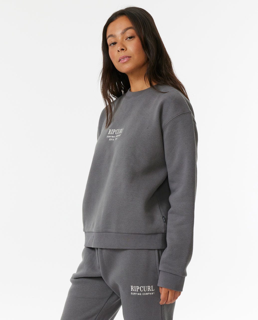 Surf Staple Relaxed Crew - Charcoal Grey