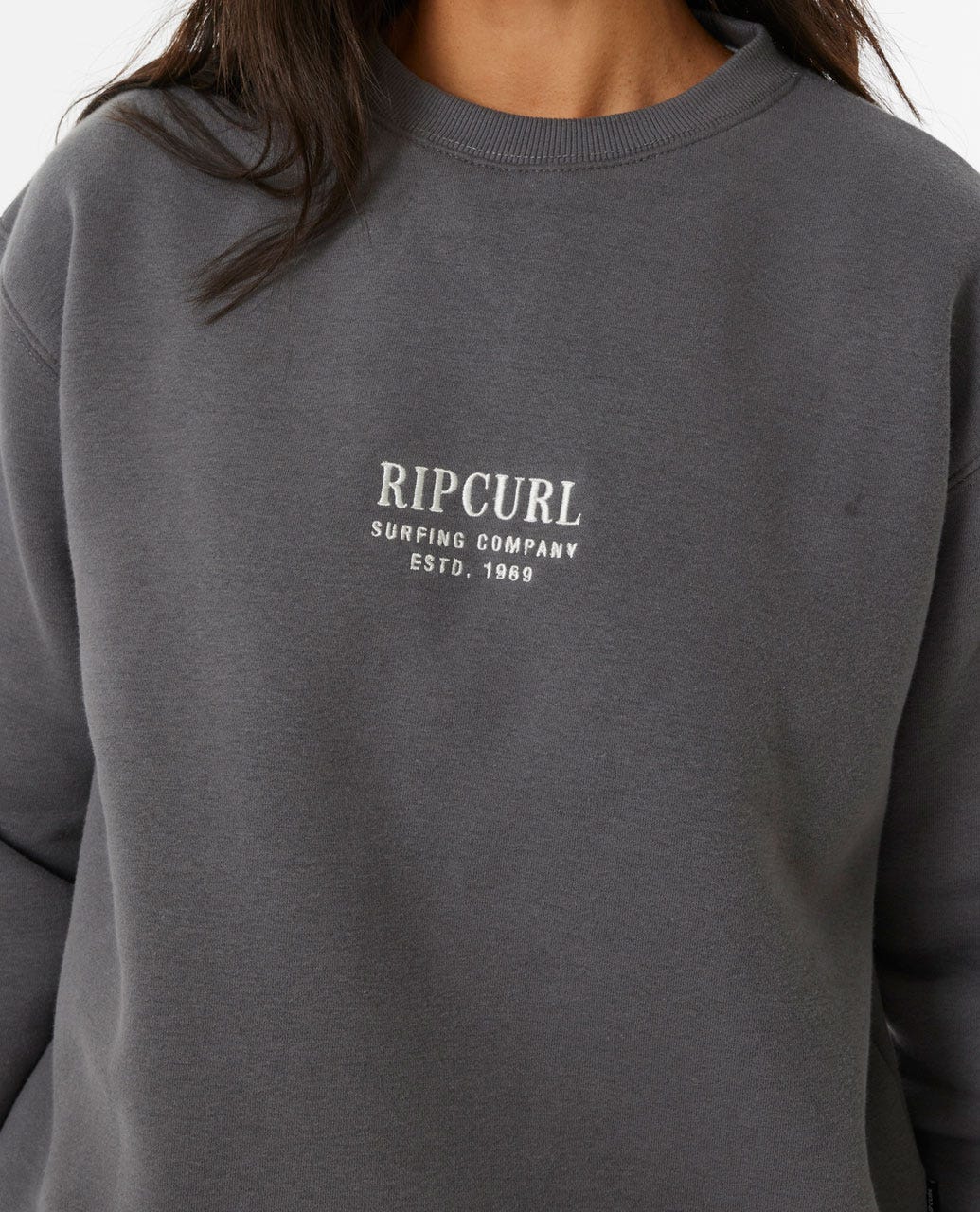Surf Staple Relaxed Crew - Charcoal Grey