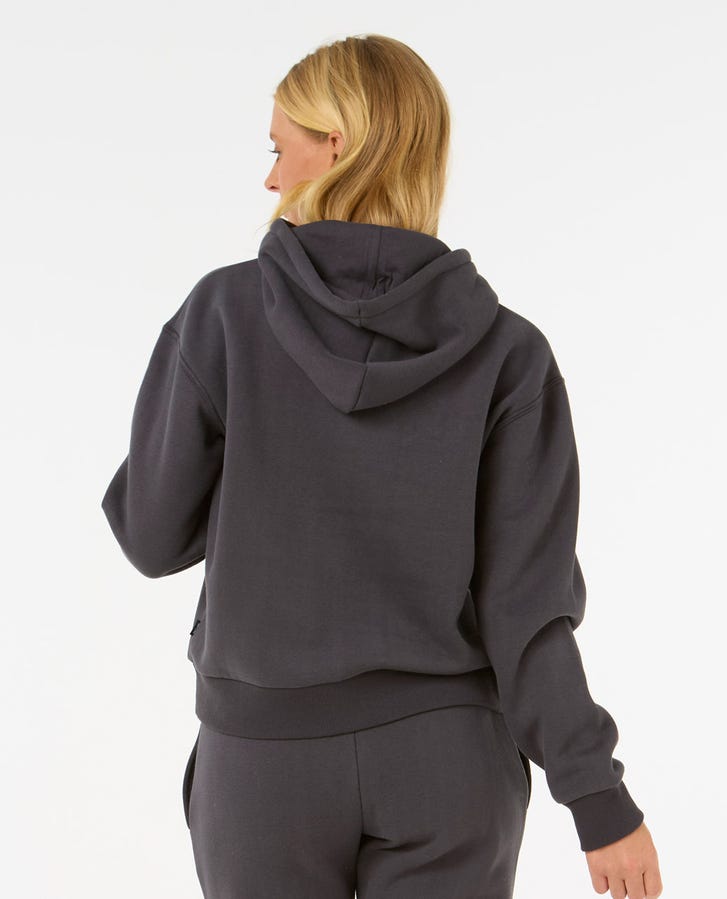 Surf Staple Relaxed Hood - Washed Black