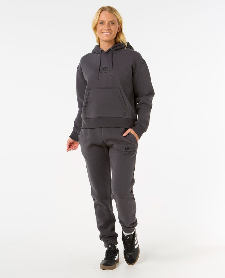 Surf Staple Relaxed Hood - Washed Black