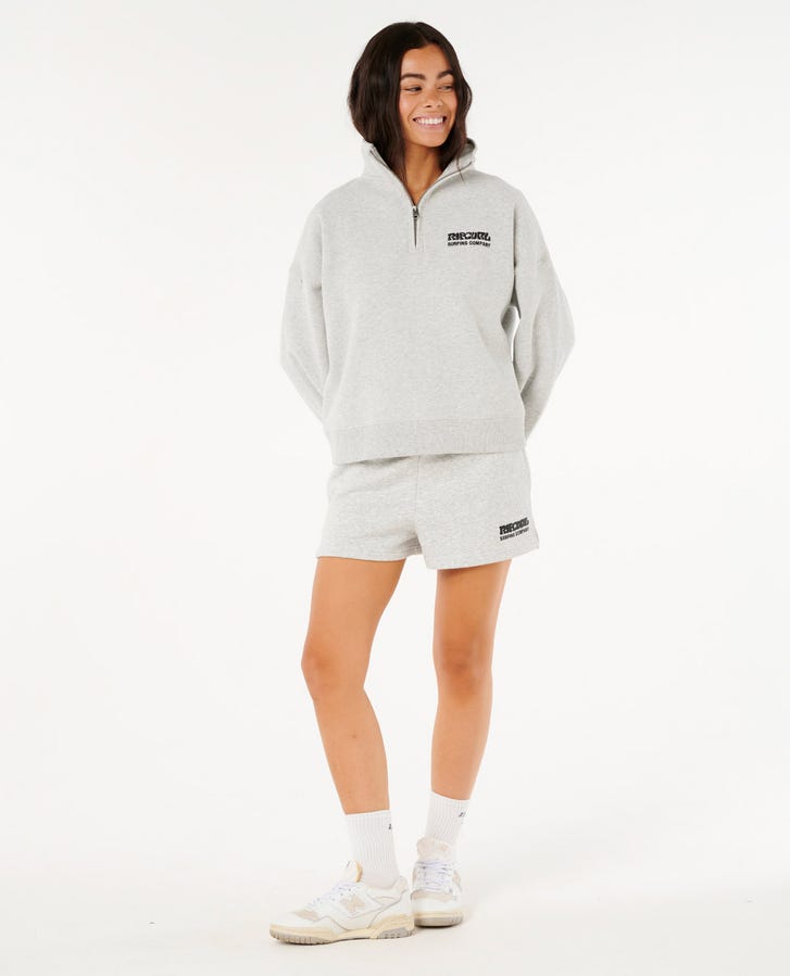 Surf Puff 1/4 Zip - Grey Marle