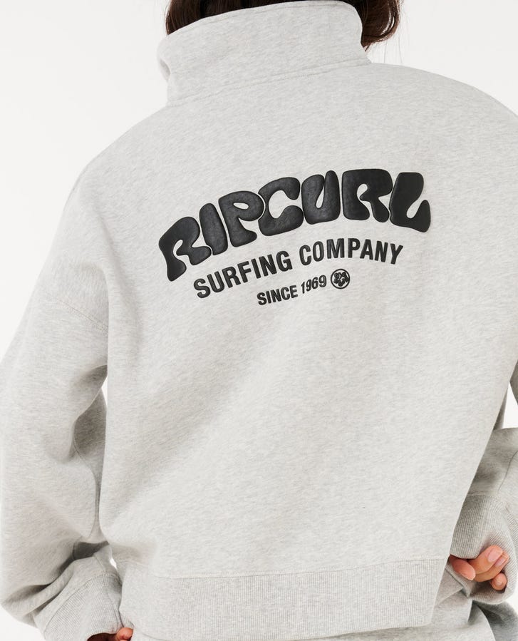 Surf Puff 1/4 Zip - Grey Marle