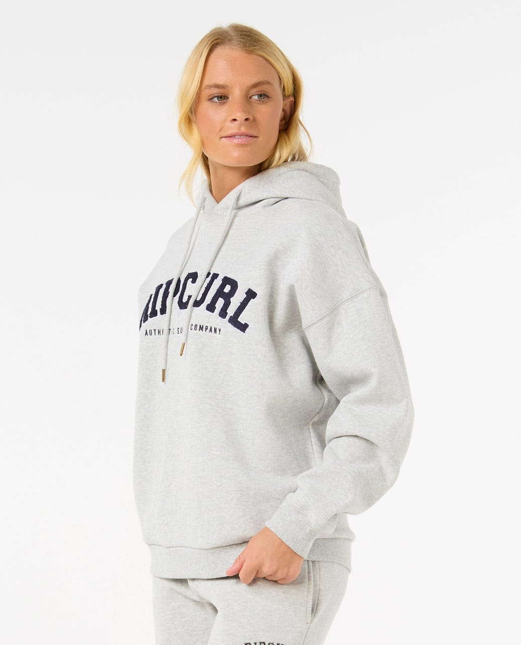 Varsity Hoodie - Grey Marle / Navy