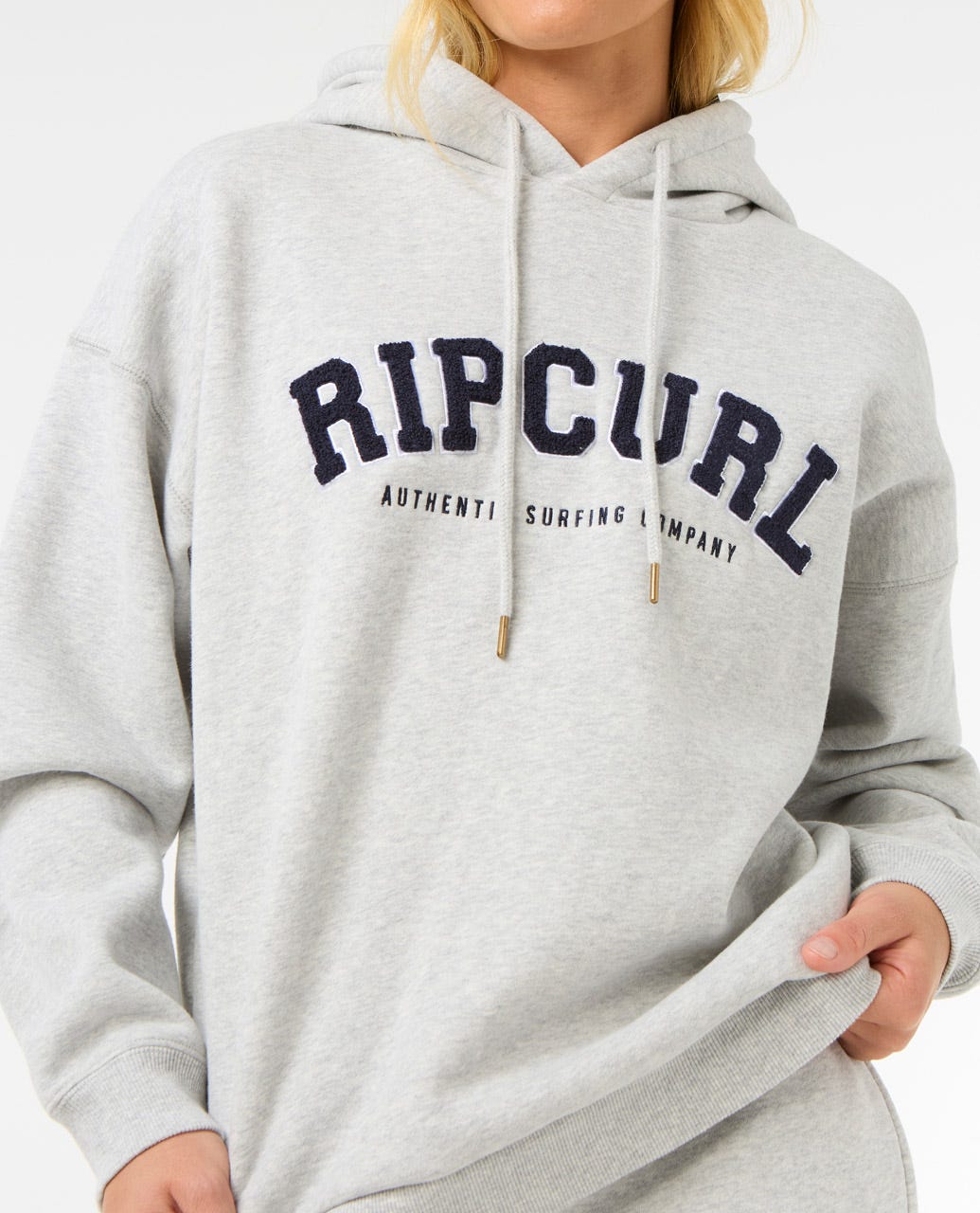Varsity Hoodie - Grey Marle / Navy