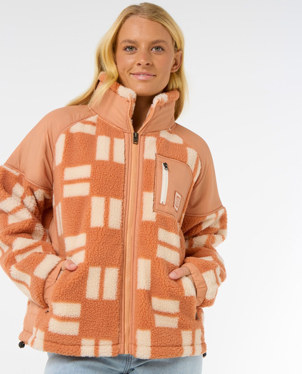 Anti-Series Zip Through Fleece - Beige