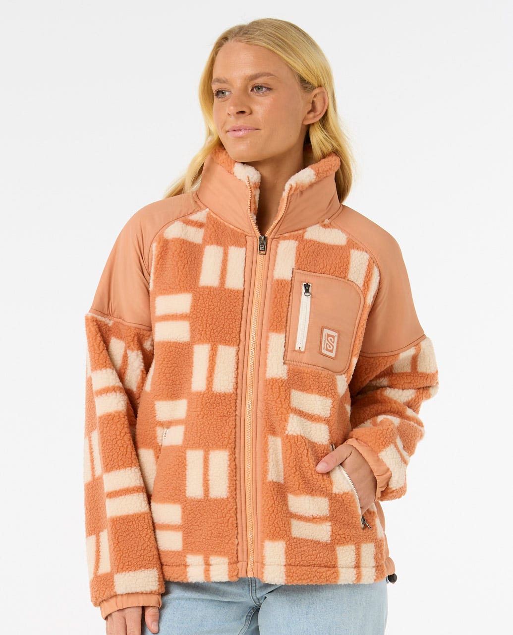 Anti-Series Zip Through Fleece - Beige