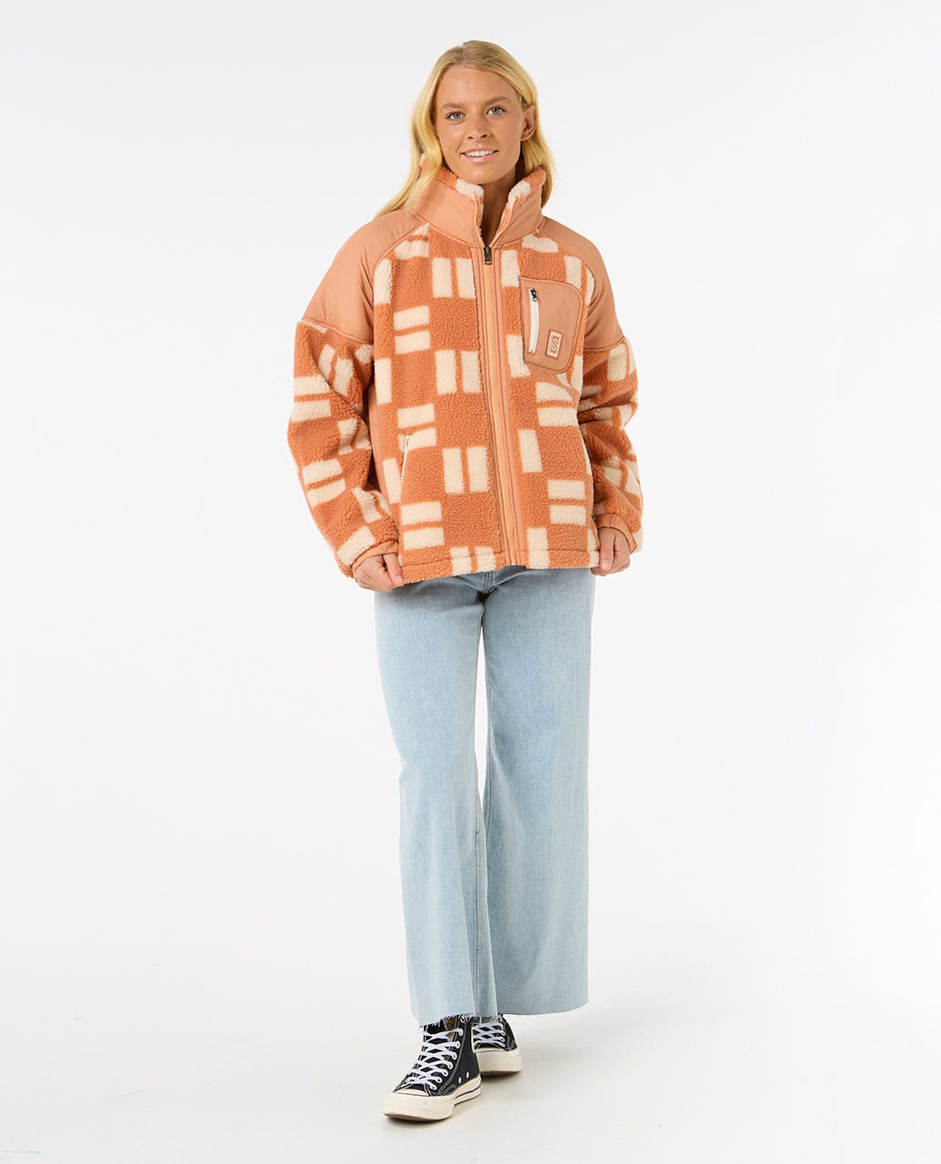 Anti-Series Zip Through Fleece - Beige