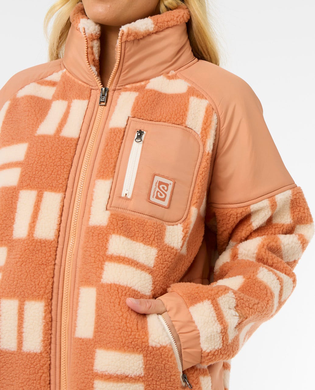 Anti-Series Zip Through Fleece - Beige