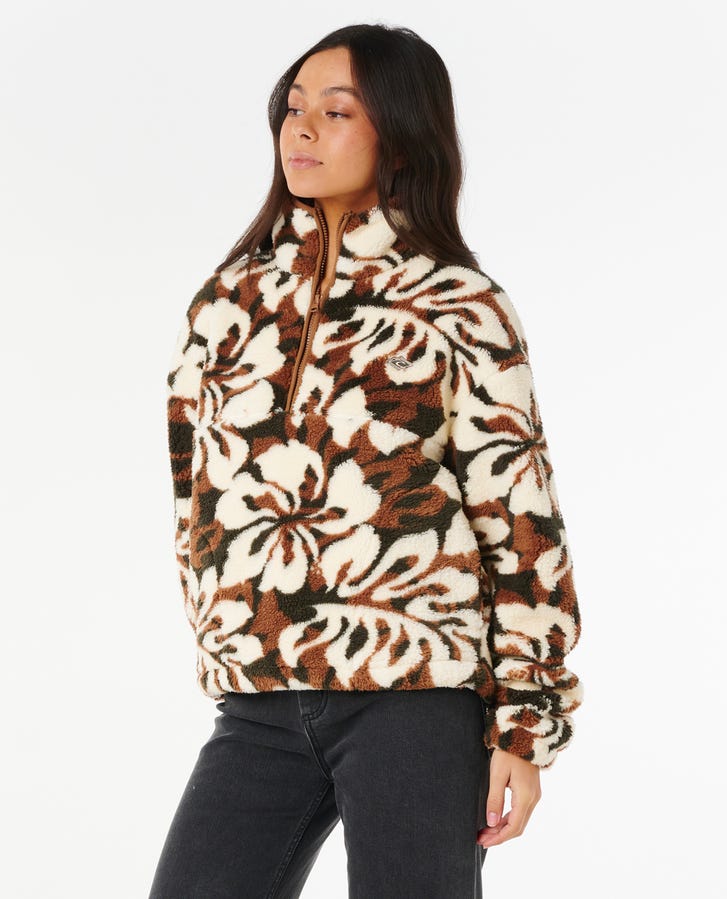 Cala Nights 1/4 Zip Polar Fleece - Natural